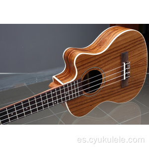 Ukelele de acacia de grano de tigre personalizado